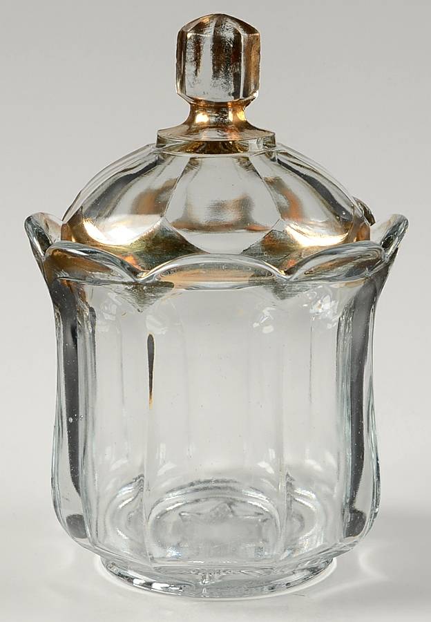 253 Gold Sugar Bowl & Lid by Indiana Glass-1