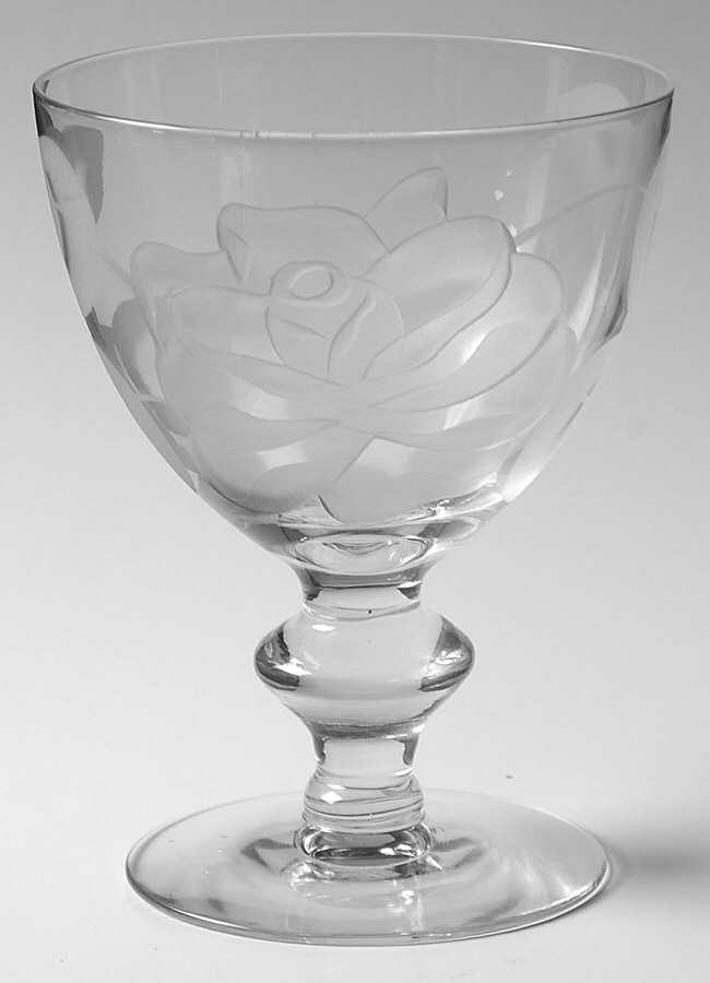 Sculptrued Rose Water Goblet by Imperial Glass-Ohio-1