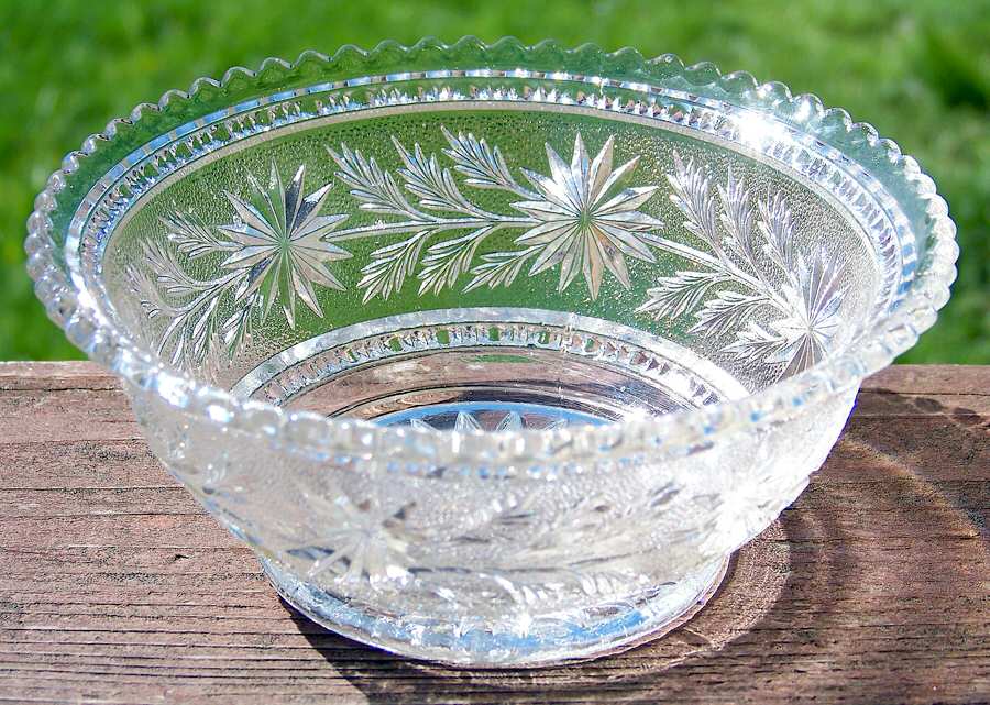 Strawflower Clear Small Fruit Dessert Bowl by Imperial Glass-Ohio-1