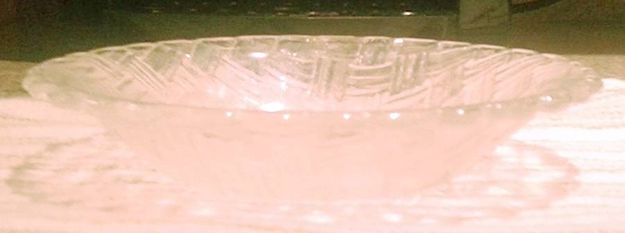 Weavetex Clear Coupe Soup Bowl by Indiana Glass-1