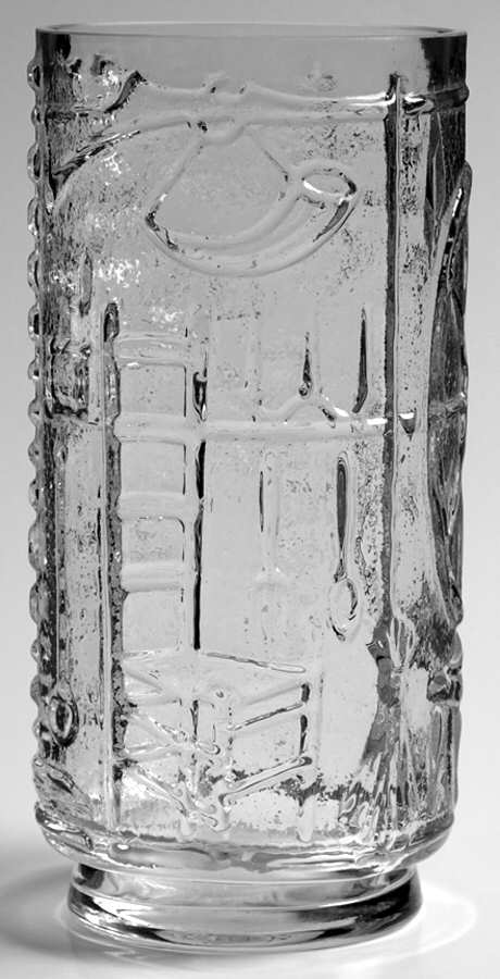 Colonial Cabin 14 Oz Flat Tumbler by Imperial Glass-Ohio-1