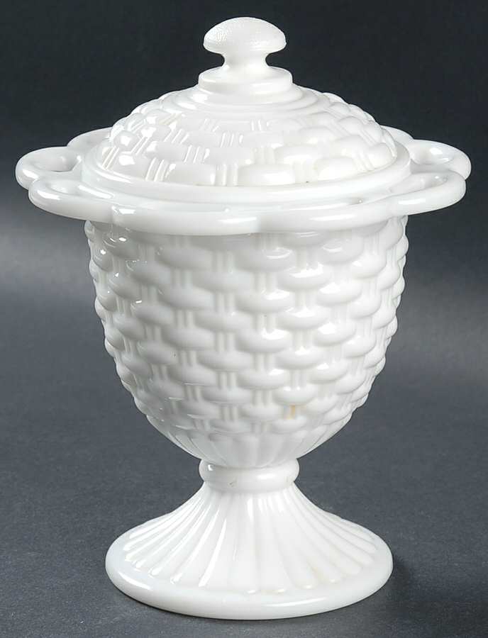 51545 Milk Glass Sugar Bowl & Lid by Imperial Glass-Ohio-1
