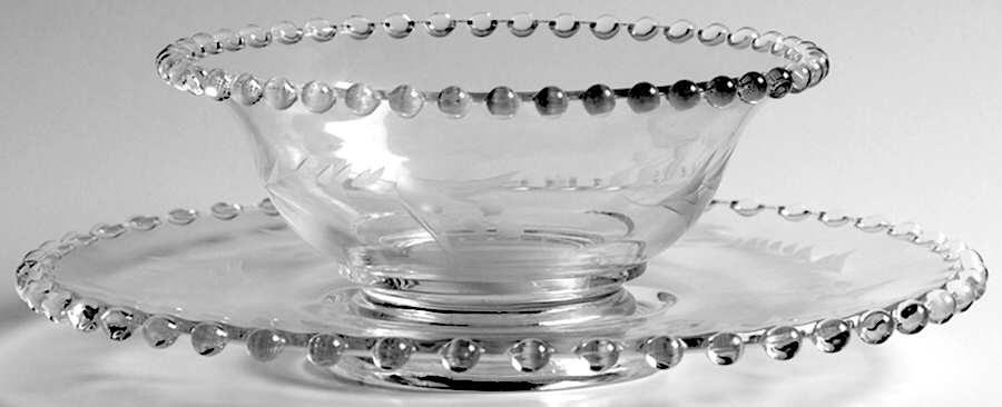 3400-12 Mayo Bowl & Underplate by Imperial Glass-Ohio-1