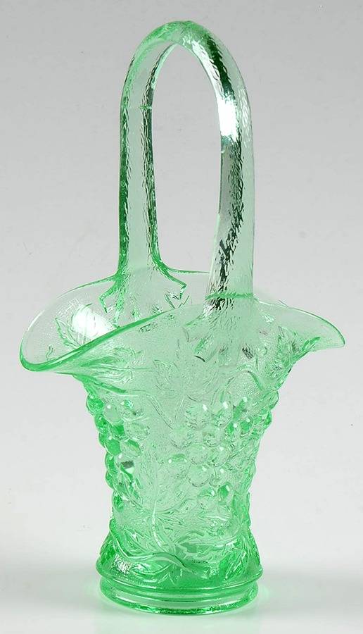 Vintage Green (Light) 9" Basket by Imperial Glass-Ohio-1