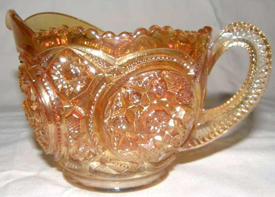 Snow Fancy Marigold Creamer by Imperial Glass-Ohio-1