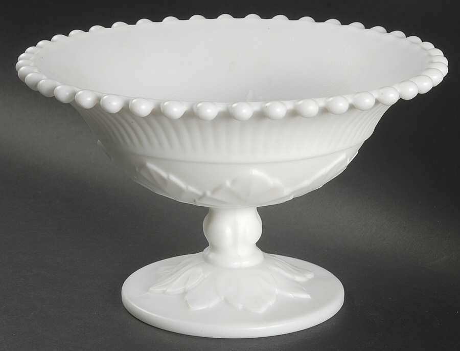 Candlewick Doeskin Round Compote (Height X Width) by Imperial Glass-Ohio-1