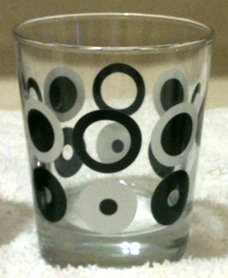Godis Mix Geometric (Black and Silver) Flat Tumbler by Ikea Crystal-1