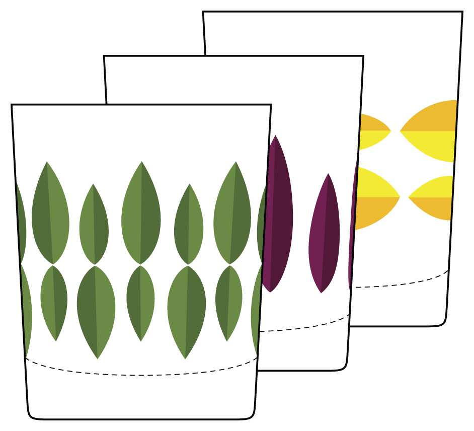 Godis Mix Leaves Flat Tumbler by Ikea Crystal-1