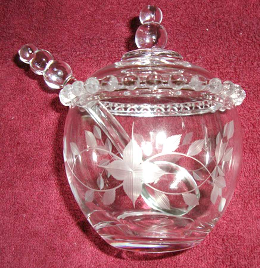3400-13 Marmalade with Lid & Ladle by Imperial Glass-Ohio-1