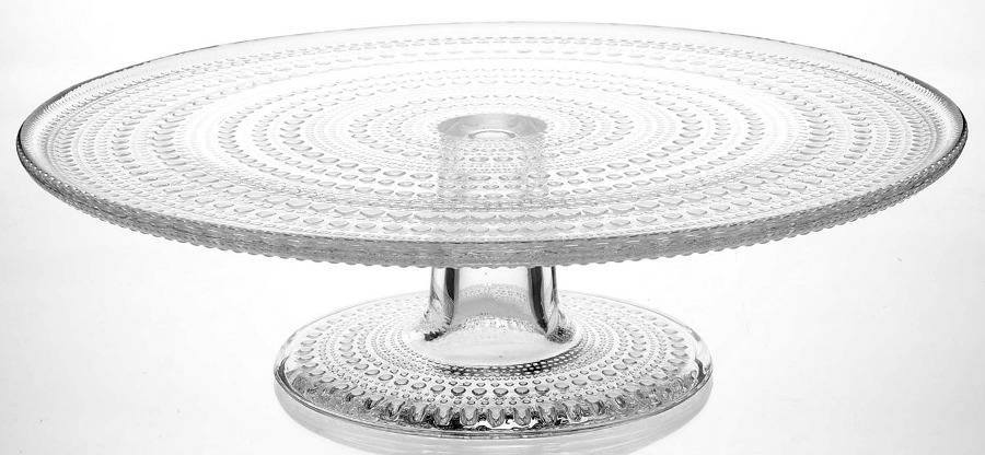 Kastehelmi Clear Footed Cake Plate by Iittala-1