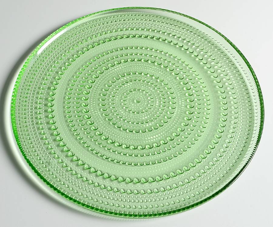 Kastehelmi Apple Green 12" Round Platter by Iittala-1