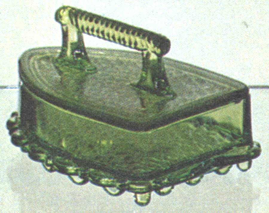 Flat Iron Candy Dish & Lid by Imperial Glass-Ohio-1