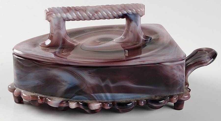 Flat Iron Candy Dish & Lid by Imperial Glass-Ohio-1