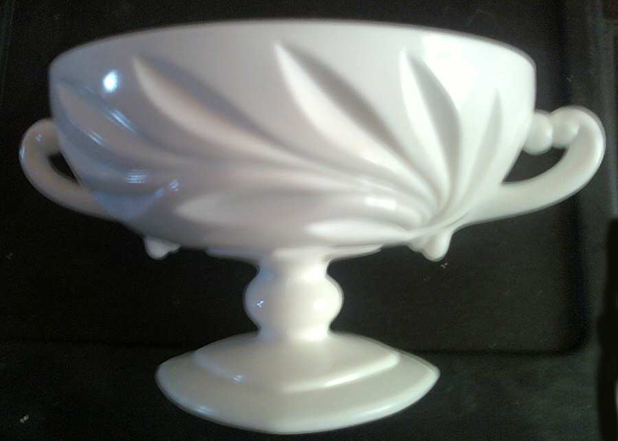 Willow Milk Glass Candy Dish No Lid by Indiana Glass-1
