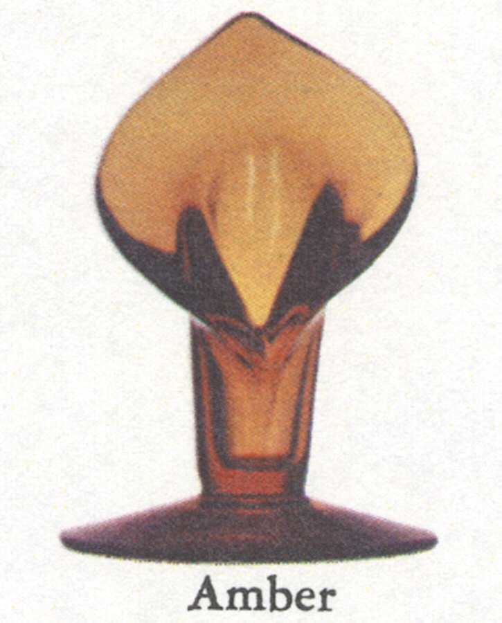 Calla Lily Single Light Candlestick by Imperial Glass-Ohio-1