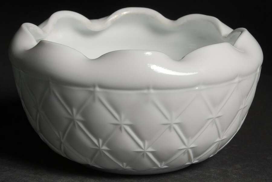 Duette Milkglass 3" Rose Bowl by Indiana Glass-1