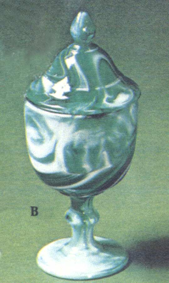 Hoffman House Jade Slag Candy Jar & Lid by Imperial Glass-Ohio-1