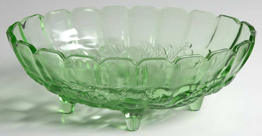 Fruit Green 12" Centerpiece by Indiana Glass-1