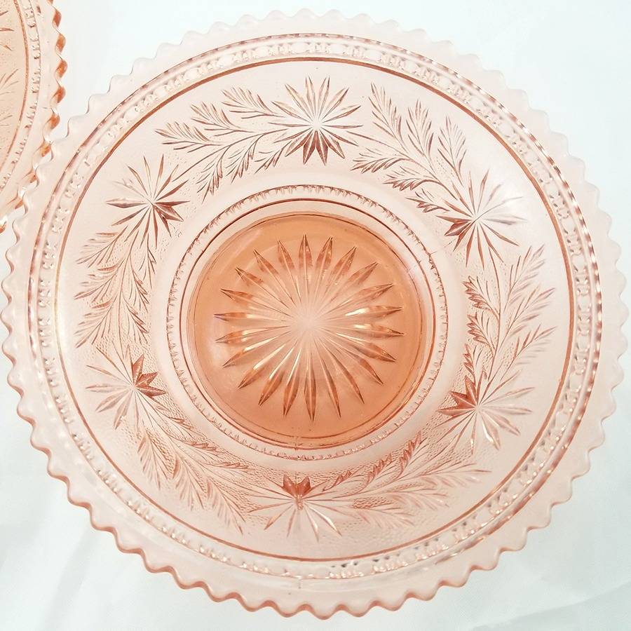 Strawflower Pink Mayonnaise Bowl, Bowl Only by Imperial Glass-Ohio-1