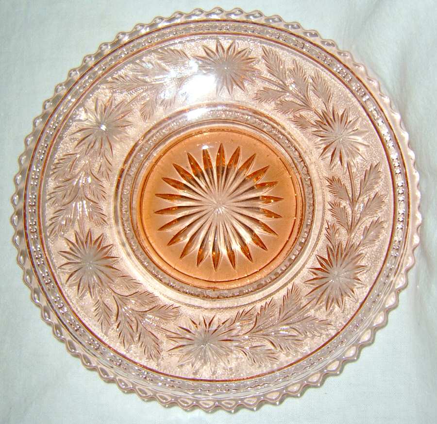 Strawflower Pink 7" Salad Plate by Imperial Glass-Ohio-1