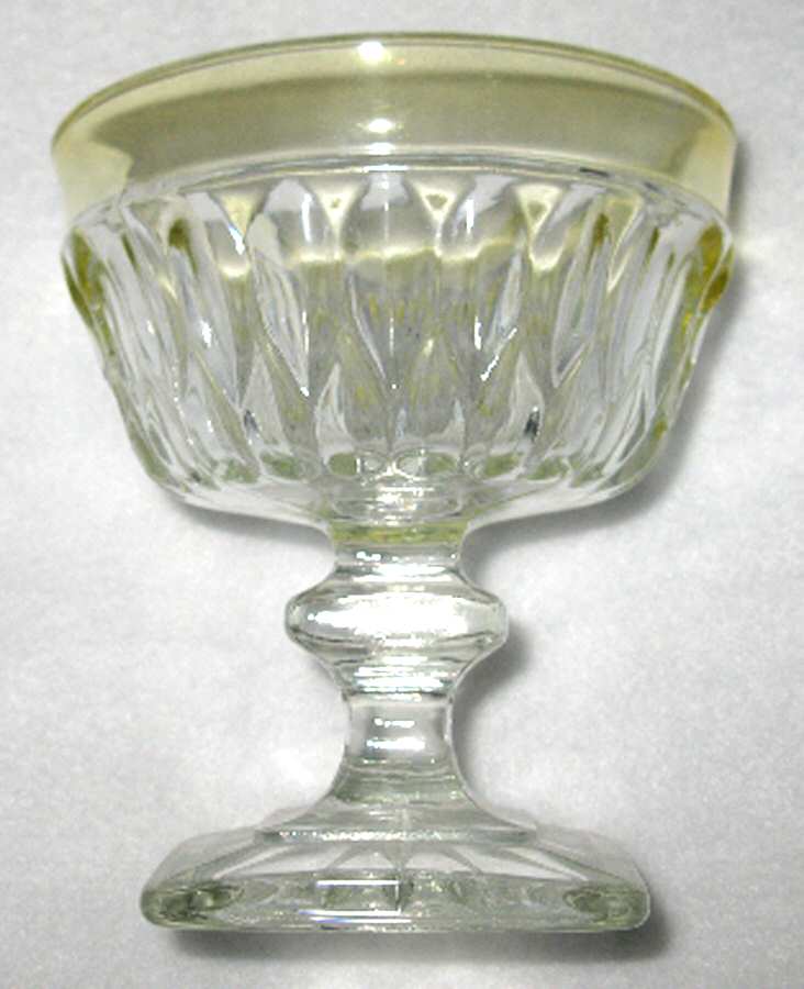 Mt. Vernon Yellow Flash Champagne/Tall Sherbet by Indiana Glass-1