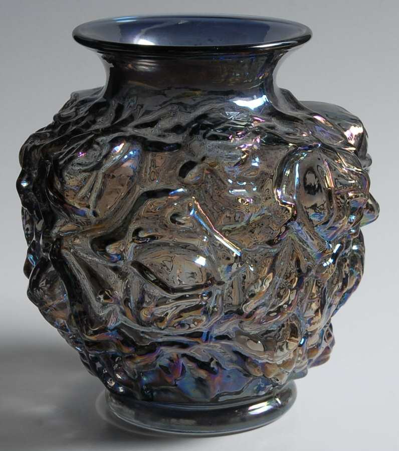 Roses Smoke (Carnival) 6" Flower Vase by Imperial Glass-Ohio-1