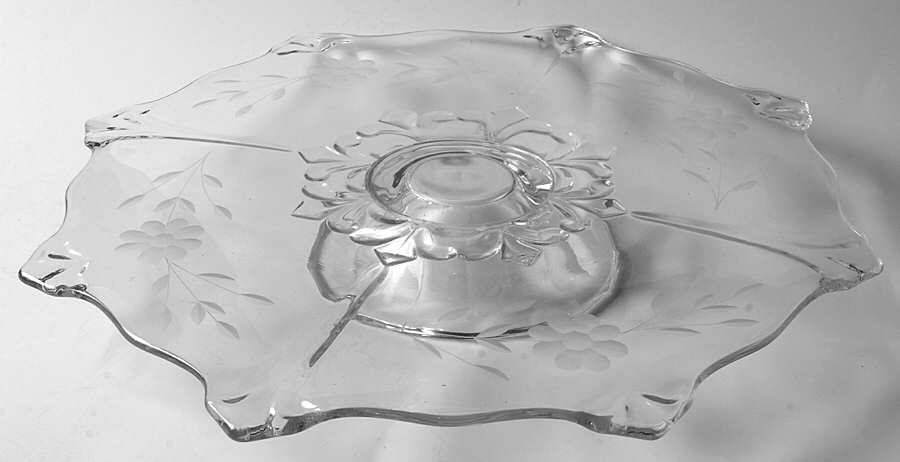 607-5 14" Diameter Pedestal Cake Stand by Indiana Glass-1