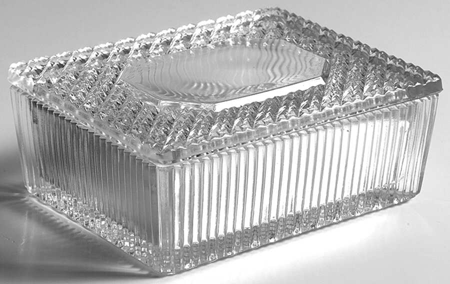 11-7850 Clear Cigarette Box & Lid by Imperial Glass-Ohio-1