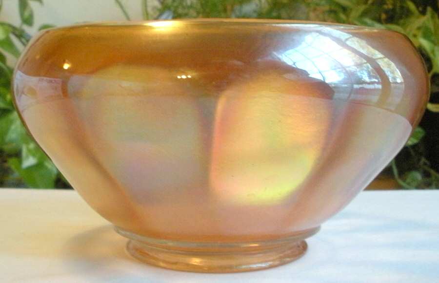 Smooth Panels Marigold 6" Cupped Bowl by Imperial Glass-Ohio-1