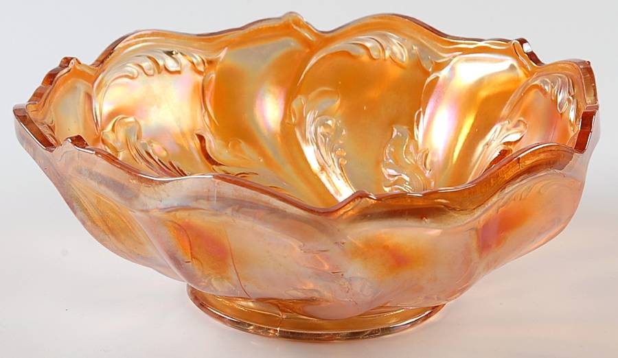 Acanthus Marigold 8" Round Bowl by Imperial Glass-Ohio-1