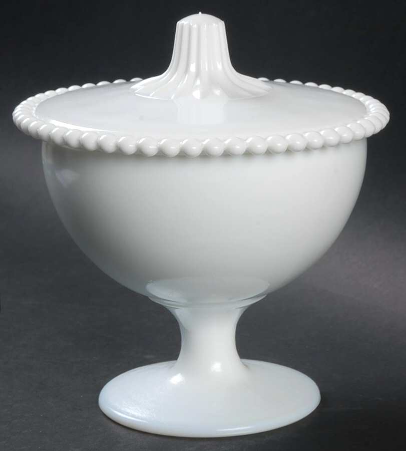 7159 Milk Glass Candy Dish & Lid by Indiana Glass-1