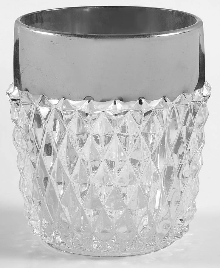 Diamond Point Silver Old Fashioned by Indiana Glass-1