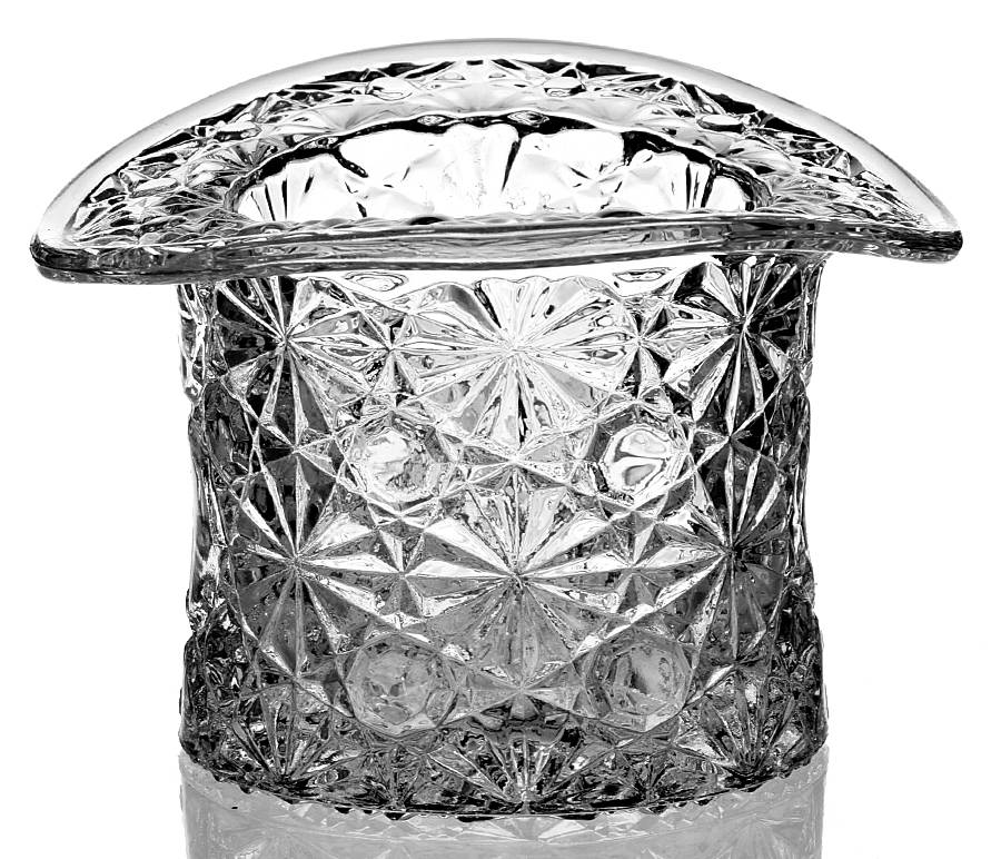 Daisy and Button Clear 3" Topper (Top Hat) by Indiana Glass-1