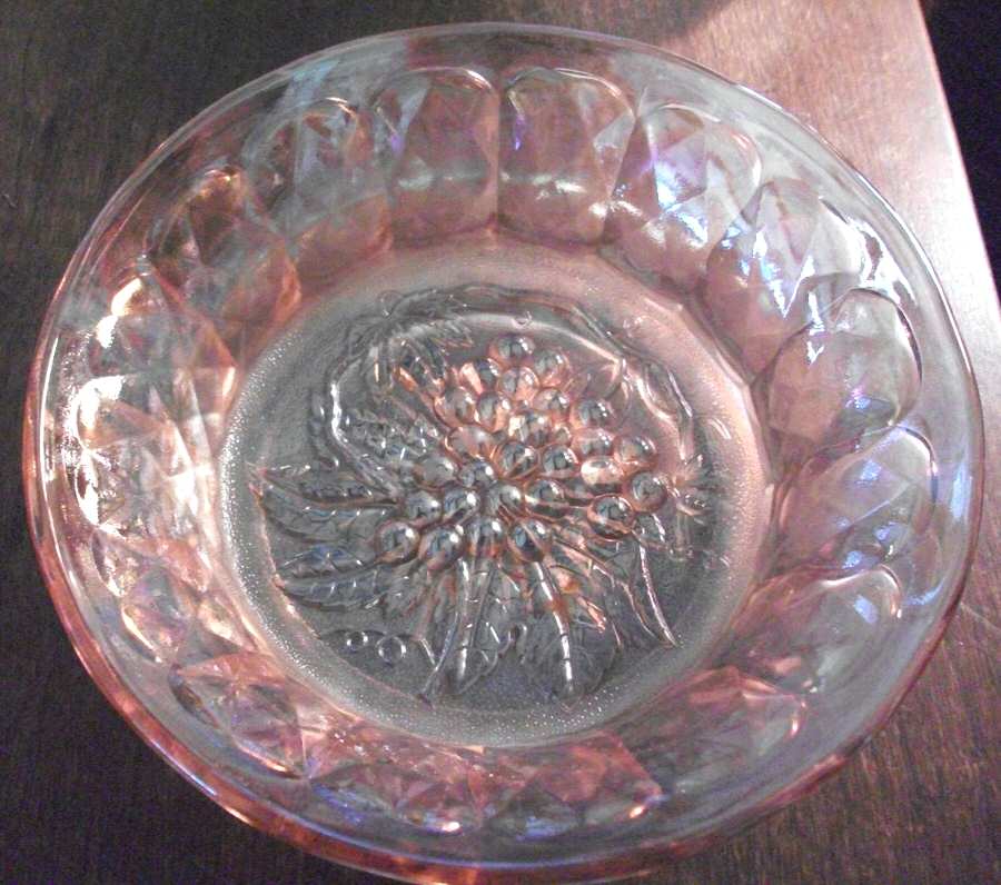 Heavy Grape Pink Carnival 9" Round Bowl by Imperial Glass-Ohio-1