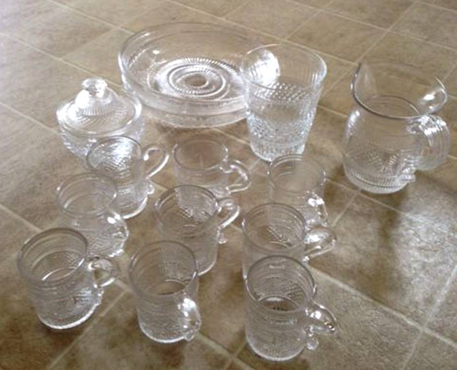 Diamond and Sunburst Clear 5" Flower Vase by Imperial Glass-Ohio-1