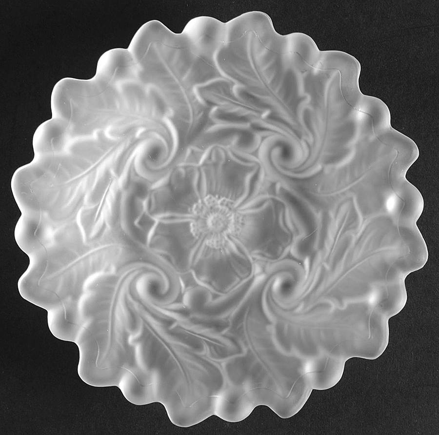 Wild Rose Clear Frosted 6" Small Fruit/Dessert Bowl by Indiana Glass-1