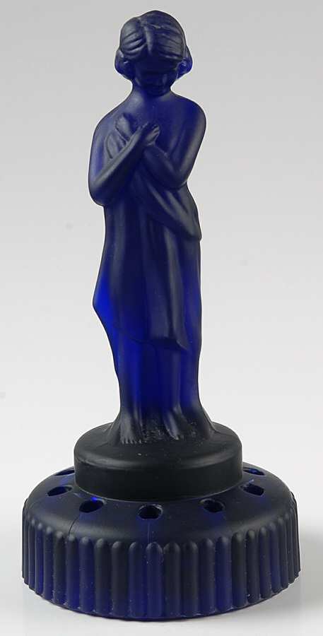 Mirror Images Animals Draped Lady W/Ribbed Base & Holes by Imperial Glass-Ohio-1