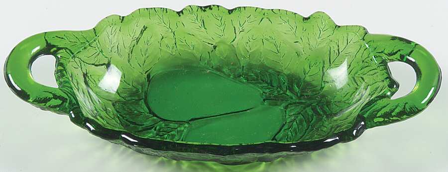 Avocado Green (Dark) Pickle Dish by Indiana Glass-1