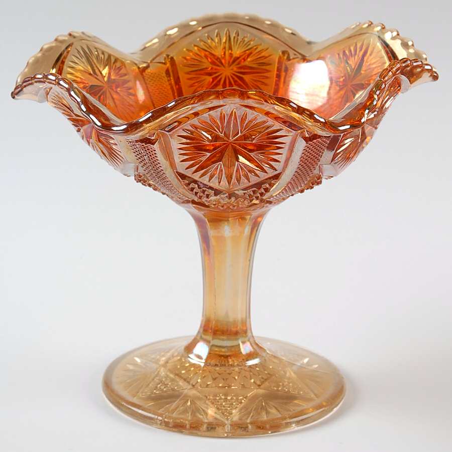 Mogul Variant Marigold (Carnival) Comport by Imperial Glass-Ohio-1