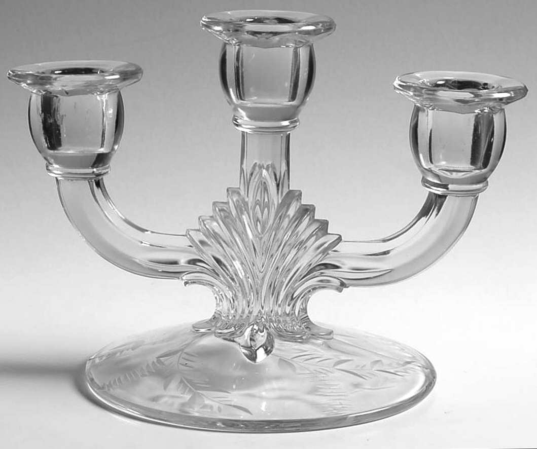 ING12 3 Light Candlestick by Indiana Glass-1