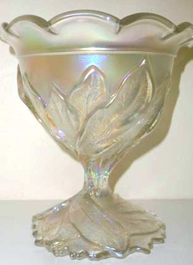 Everglade White Carnival 6" Flower Vase by Imperial Glass-Ohio-1