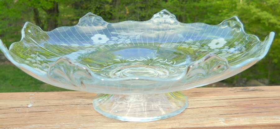 607-10 12" Footed Cupped Bowl by Indiana Glass-1