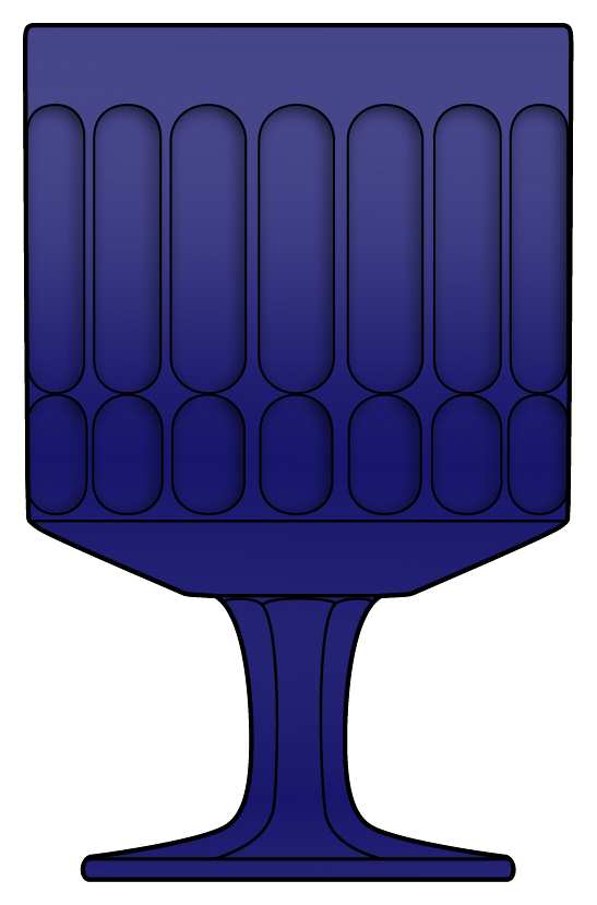 Sculptural Blue Water Goblet by Independence-1