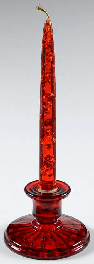 IM33B Ruby Single Light Candlestick by Imperial Glass-Ohio-1