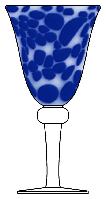 Hamptons Blue Water Goblet by Impulse-1