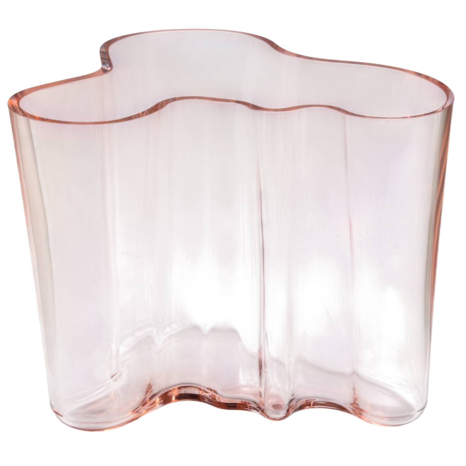 Alvar Aalto Salmon Pink 6" Flower Vase by Iittala-1