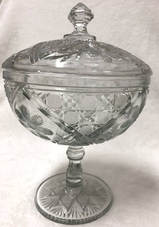ING13 9" Compote & Lid by Indiana Glass-1