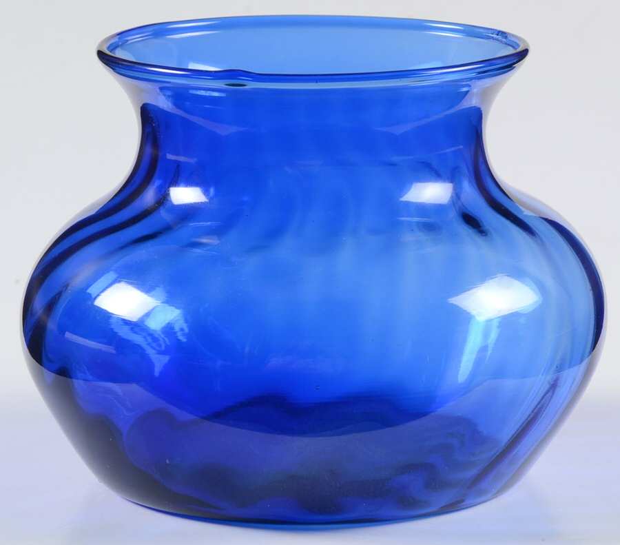 Illusions Cobalt Blue 4" Flower Vase by Indiana Glass-1