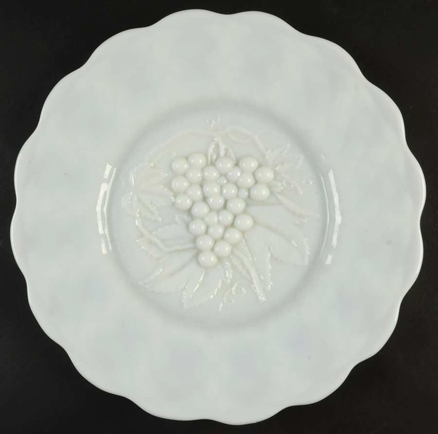 Heavy Grape Milkglass Service Plate by Imperial Glass-Ohio-1