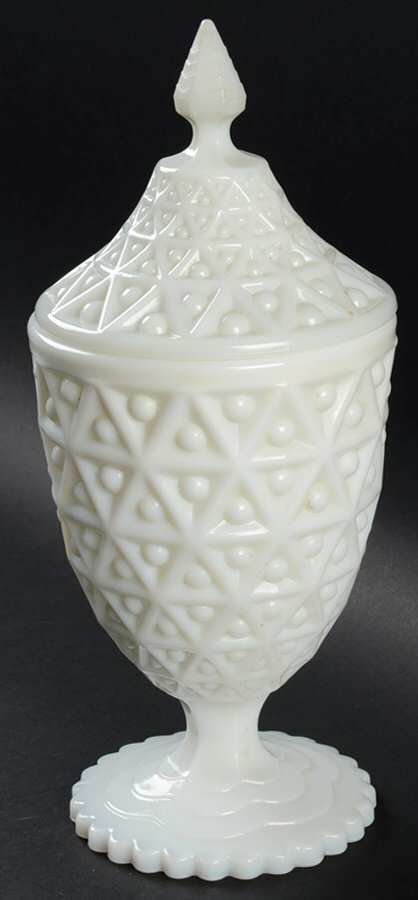 1950-110 Milkglass Footed Candy Dish & Lid by Imperial Glass-Ohio-1